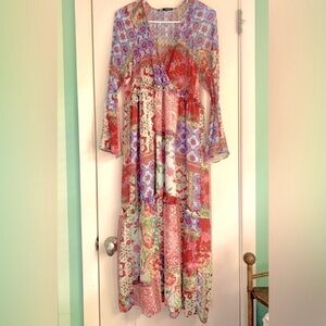 ZARA DRESS TIERED FLORAL DRESS MOSAIC PRINTS MEDIUM / LARGE NWOT